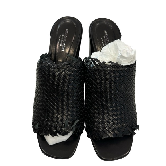 BRAND NEW Michael Kors Collection Clarkson Woven Leather Heeled Mule. - Picture 5 of 8